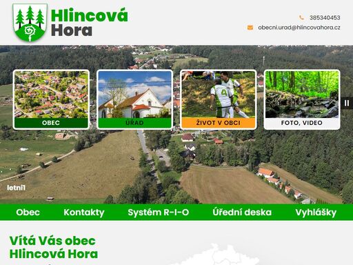 oficiální webové stránky obce hlincová hora