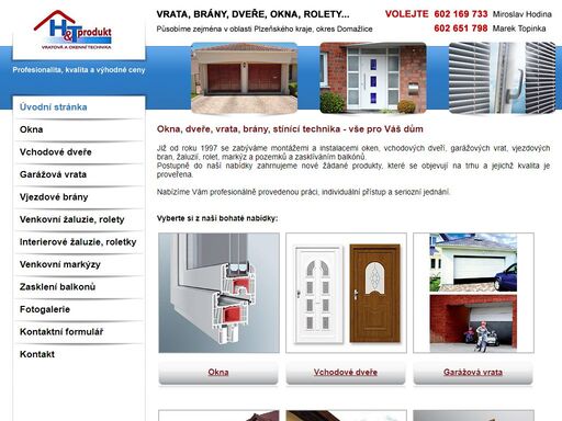 ht produkt s.r.o.: okna, žaluzie, rolety, dveře, vrata, brány...