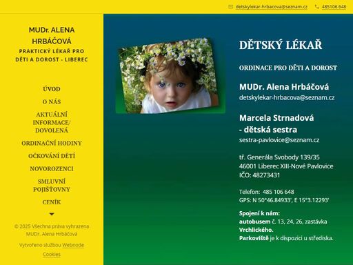 ordinace praktického lékaře pro děti a dorost liberec - mudr. alena hrbáčová