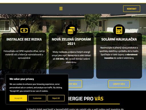chcete být energeticky samostatní? a snížit si výdaje za elektřinu? tak to pojďme společně zařídit. naše vyzkoušena řešení jsou tu pro vás.
