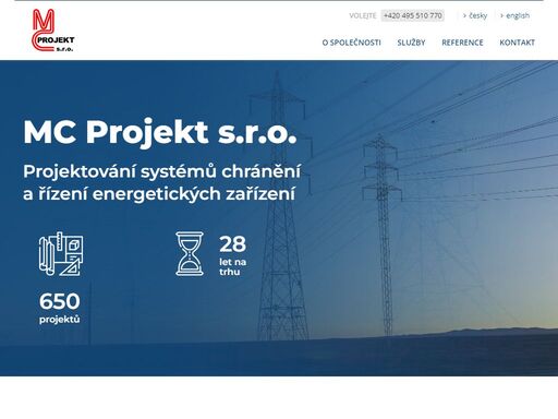 společnost ve spolupráci se svými partnery zajišťuje komplexní projektové, konzultační a dodavatelské služby v elektroenergetice. 