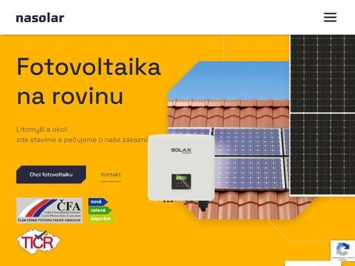 využijte slunce ve svůj prospěch. nainstalujeme vám solární panely, díky kterým můžete být nezávislí až 140 dní v roce.