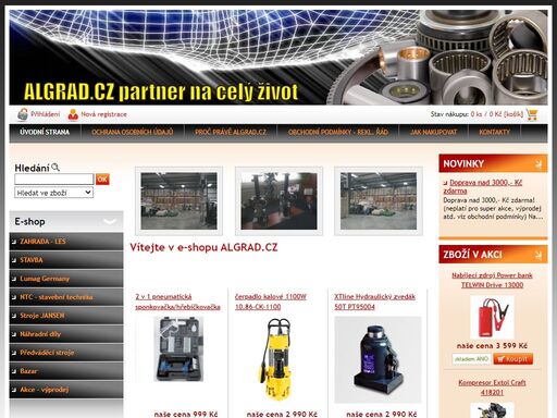 algrad.cz se zabývá prodejem a servisem zahradní, lesní techniky a lehké stavební mechanizace. mezi námi zastoupené značky patří např.: husqvarna, al-ko, lumag a další výrobci světoznámých značek.