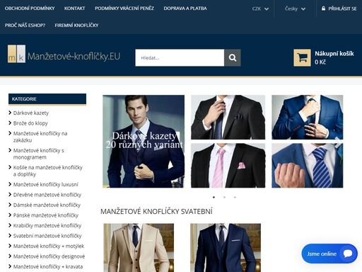 největší e-shop, který prodává manžetové knoflíčky. vyrábíme manžetové knoflíčky na míru. gravírování manžetových knoflíkčů do týdne.