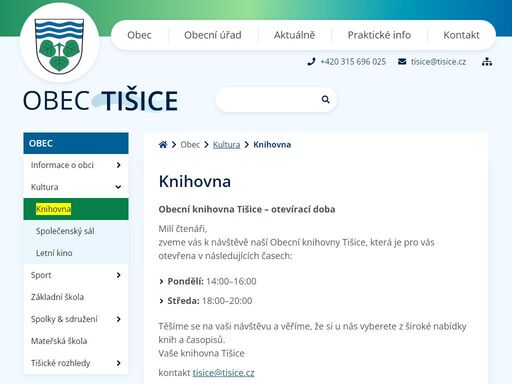 oficiální stránky obce tišice