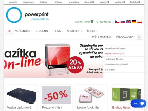 objednávejte tiskoviny, reklamní předměty, fotodárky, fotoknihy a kalendáře online. nepřetržitý provoz - expedice do 24 hodin,