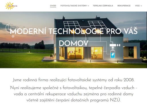 jsme rodinná firma realizující fotovoltaické systémy od roku 2008.