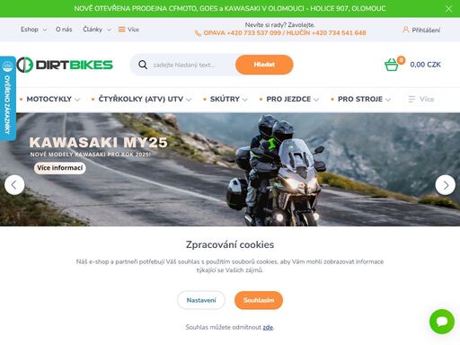 e-shop a kamenné obchody zabývající se prodejem a servisem čtyřkolek, skútrů, motocyklů a příslušenství. největší výběr a profesionální servis. kawasaki, cfmoto, jawa, artic cat, tgb, polaris, kymco, access, goes, linhai, fox, ls2, royal enfield.