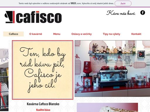 kvalitní káva, zákusky, zmrzlina, snídaně, celoroční venkovní posezení - to je kavárna cafisco v blansku.