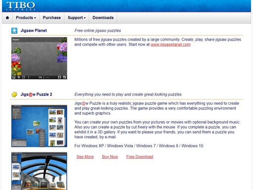 we develop and publish original action and puzzle pc windows games. download free demos of all our games at our web site, including 5 star jigs@w puzzle and rolling marbles. download also free jigsaw puzzles.