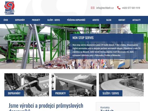 fima techbelt s.r.o. se zabývá výrobou a servisní činností v oblasti pásové dopravy, zejména výrobou stěračů dopravních pásů s břity z tvdokovu, dopravníků různých konstrukcí a použití, separátorů kovů pro sypké i tekuté směsi a opravami dopravních pásů včetně spojování.