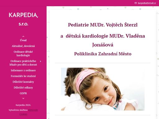 pediatrie mudr. vojtěch šterzl a kardiologie mudr. vladěna jonášová poliklinika zahradní město