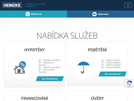 vyřídíme pro vás hypotéky, pojištění, investice, spoření, financování, úvěry - nechte své finanční starosti odborníkům od heinzke!