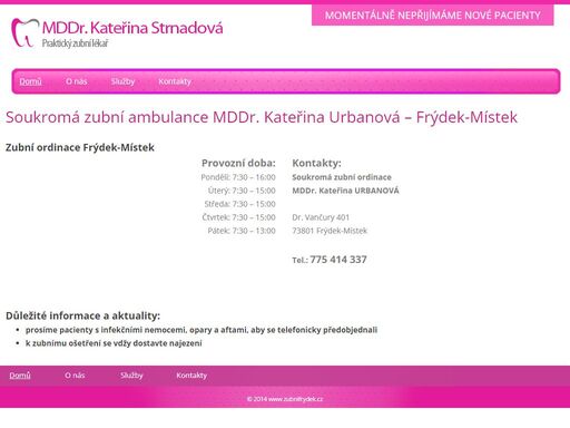 mddr. kateřina strnadová - praktický zubní lékař.