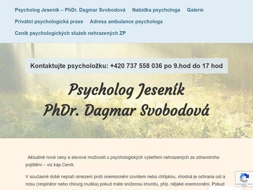 ocitli jste se v těžké životní situaci? potřebujete poradit s výchovou dětí? jsem tady, abych vám pomohla. kontaktujte psychologickou ambulanci v jeseníku.