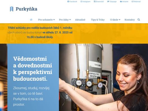 zkoumej, studuj, rozvíjej se v tom, co tě baví. purkyňka ti na to dá prostor. z naší nabídky oborů si vybereš, ať už se chceš rozvíjet v technice nebo pracovat s lidmi.