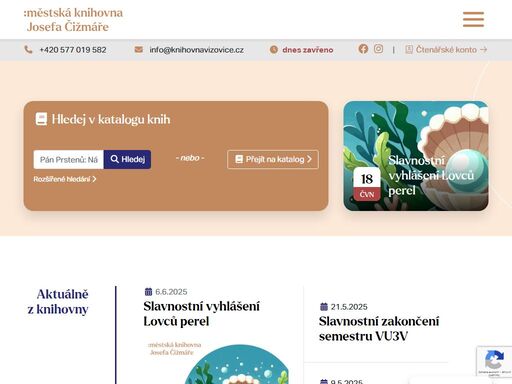 oficiální stránky městské knihovny josefa čižmáře vizovice.