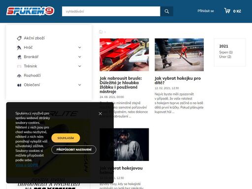 náš eshop nabízí hokejovou výstroj pro hráče,brankáře jak pro profíky tak i pro hobbíky. v našem sortimentu najdete světové hokejové značky za skvělé ceny.