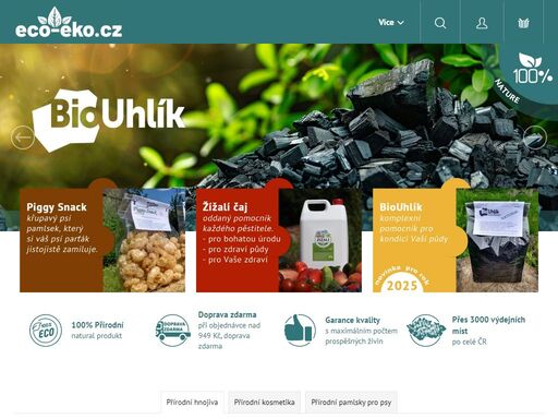 sortiment pečlivě vybraných produktů pro zdraví a pohodu vás, vaší rodiny a domácích mazlíčků. od přírodní kosmetiky a potravinových doplňků až po ekologická hnojiva pro krásnou zahradu.
