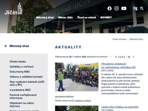 jičín - oficiální stránky městského úřadu