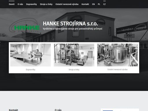 vyrábíme a opravujeme stroje pro potravinářský průmysl. dopravníky vyrábíme destičkové, pásové, šnekové, drátěné a modulární.