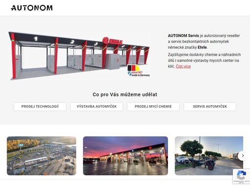 autonom servis je autorizovaný reseller a servis bezkontaktních automyček německé značky ehrle.