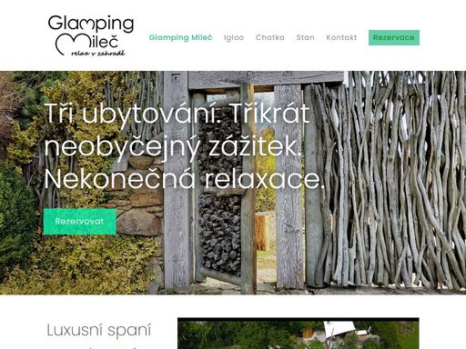 luxusní spaní v soukromé zahradě v igloo, chatce nebo stanu. v glamping mileč máme sauny, koupací sud i vanu pod hvězdami. dokonalá relaxace.