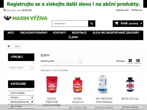 maxim výživa | sportovní výživa brno. kompletní nabídka produktů pro sportovce a vyzvednutí zdarma