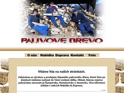 štípané palivové dřevo
