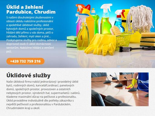 zajišťujeme profesionální úklid firem, bytů, domů, žehlení, mytí oken. pardubice, chrudim a okolí. tel.: 732 759 216