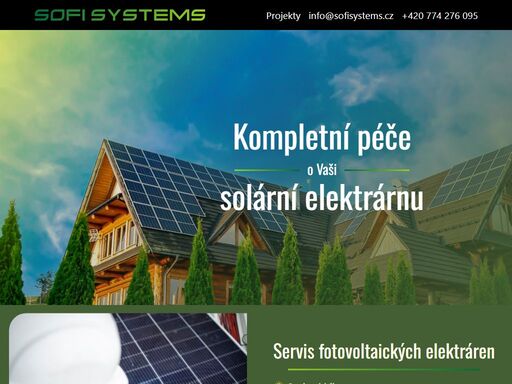 sofi systems s.r.o. - váš partner pro fotovoltaické elektrárny. instalace, údržba, dotace, pozáruční servis.