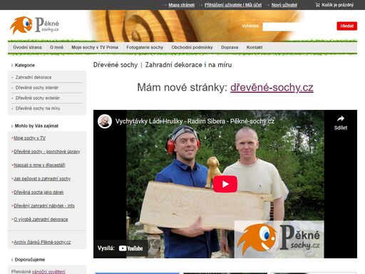  dřevěná socha jako ideální zahradní dekorace. vyrábíme na zakázku (rádi). neváhejte nás kontaktovat!