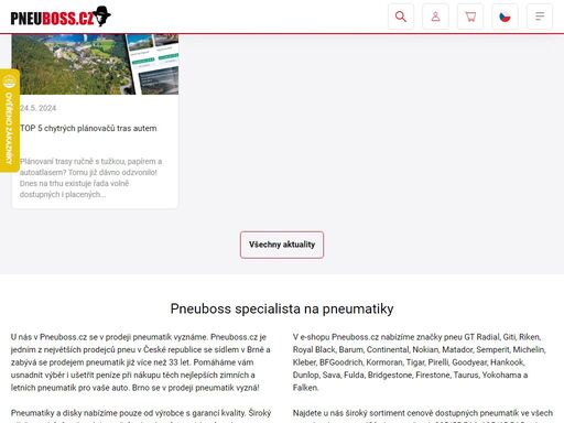 letní, zimní nebo celoroční pneumatiky? v pneubossu najdete jednu z nejširších nabídek pneu v čr. levné i prémiové značky. tisíce pneu skladem. akční ceny.