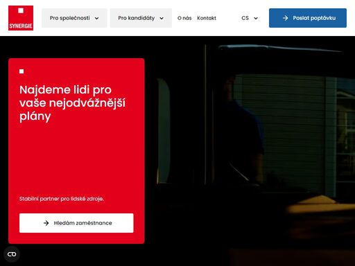 pomáháme firmám i kandidátům růst. synergie nabízí profesionální nábor, hr outsourcing, dočasné přidělení a poradenství na míru.