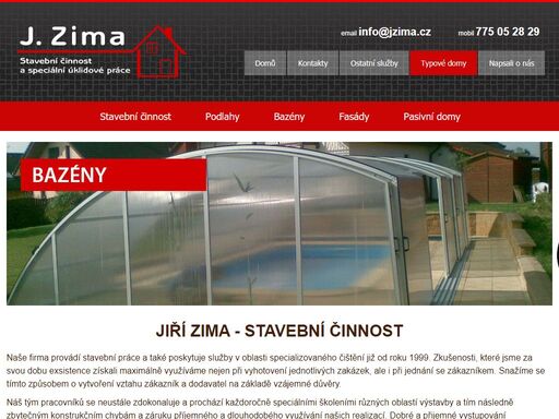 jiří zima - stavební činnost