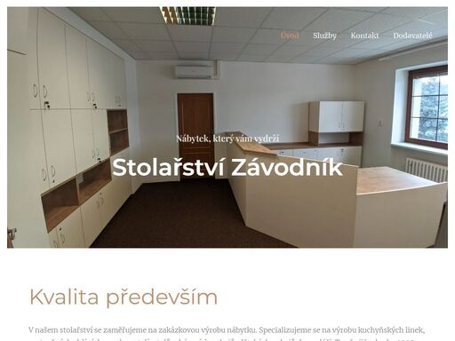 v našem stolařství se zaměřujeme na zakázkovou výrobu nábytku. specializujeme se na výrobu kuchyňských linek, vestavěných skříní, komod, postelí, stolů, obývacích pokojů, dětských pokojů, kanceláří. to vše již od roku 2005, dbáme na kvalitu našich výrobků.