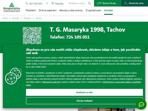 pojišťovna kooperativa - tachov, t. g. masaryka 1998, tel.: 724 105 051, e-mail: tmajnek@koop.cz, tomáš majnek - odpovědný vedoucí