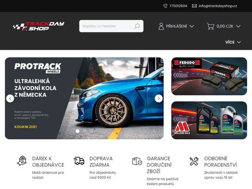 specializovaný obchod na úpravu vozů, distributor lehkých kol protrack, maziv millers oils, gps metr dragy, snížených pružin ast a další