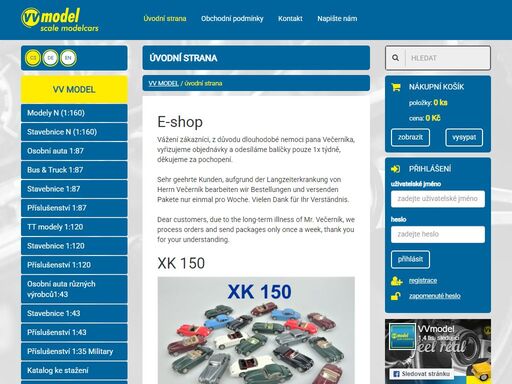 výroba a prodej modelů aut v měřítkách 1:43, 1:87, 1:120