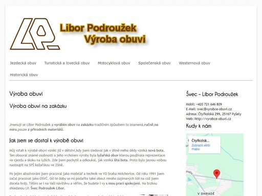 kvalitní ručně šitá kožená obuv od ševce. jezdecká, motocyklová a westernová obuv. společenská, turistická a lovecká obuv. a obuv na přání zákazníka.
