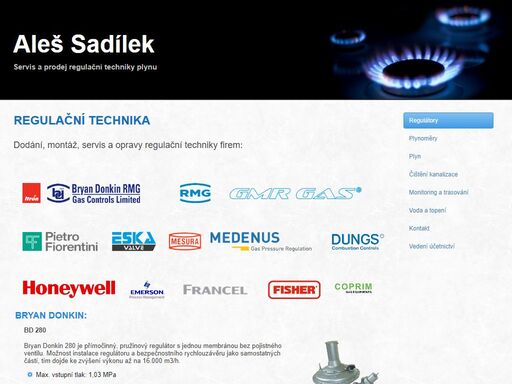bryan donkin - servis a prodej regulátorů tlaku plynu bryan donkin, rmg, severočeská armaturka (sča), itron (rombach), gmr, fisher, francel, tartarini. dále nabízíme čištění a monitoring kanalizace.