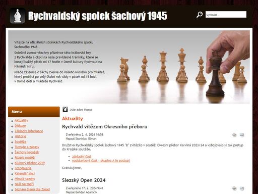 oficiální stránky rychvaldského spolku šachového 1945