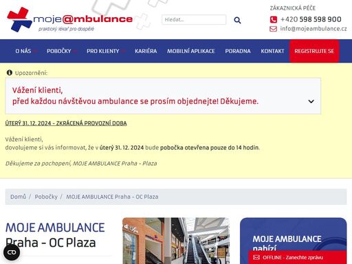 moje ambulance – největší síť ordinací praktických lékařů pro dospělé v čr. 12hodinová ordinační doba, online registrace i objednávka, hrazeno ze zp. 