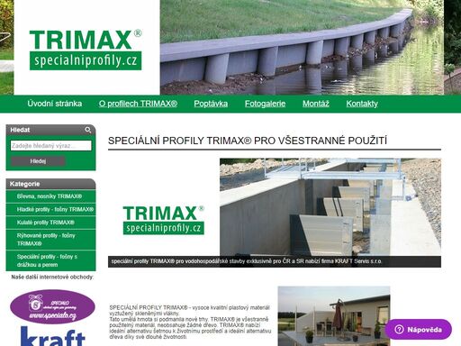 speciální profily trimax® pro všestranné použití. naleznete u nás široký výběr profilů různých rozměrů, průměrů vhodných pro všestranné použití. budeme se těšit na vaší návštěvu kraft servis tým.