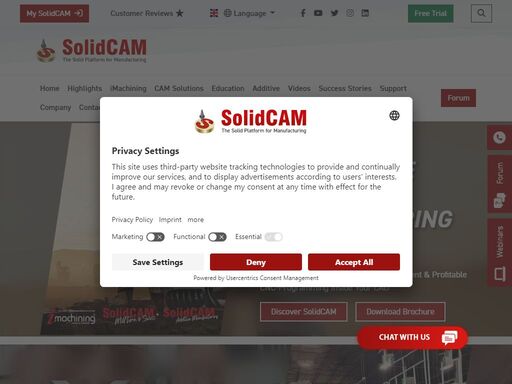 cam software: seamlessly integrated solidcam, running directly inside solidworks, solid edge, and autodesk inventor. experience full tool path associativity for enhanced efficiency.