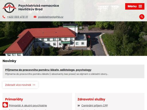 psychiatrická nemocnice havlíčkův brod (pnhb) je nadregionálním centrem psychiatrické zdravotní péče. zjistěte o nás více.