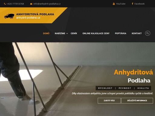 +420 777 013 768, info@anhydrit-podlaha.cz | jsme firma působící po celé čr, která se specializuje na lité anhydritové podlahy. naší první realizaci jsme provedli před více než 15 lety.