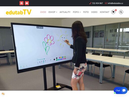 edutabtv - interaktivní dotykové televize a monitory pro školy, školky, firmy. ekonomicky dostupná náhrada za projektor a interaktivní tabule.