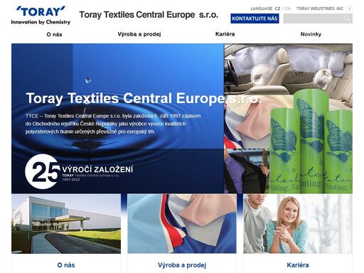 toray textiles central europe s.r.o. byla založena 5. září 1997 zápisem do obchodního rejstříku české republiky jako výrobce vysoce kvalitních polyesterových tkanin určených převážně pro evropský trh.