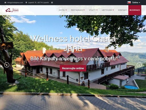 chata jana | horský wellness hotel | bílé karpaty